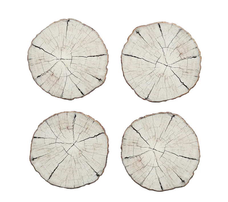 Birch Coasters in Ivory & Natural by Kim Seybert