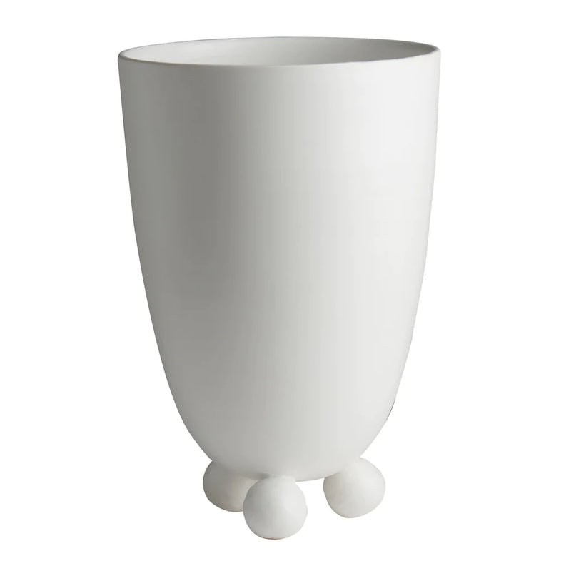 Catalina Footed Vase (Matte White) by Abigails