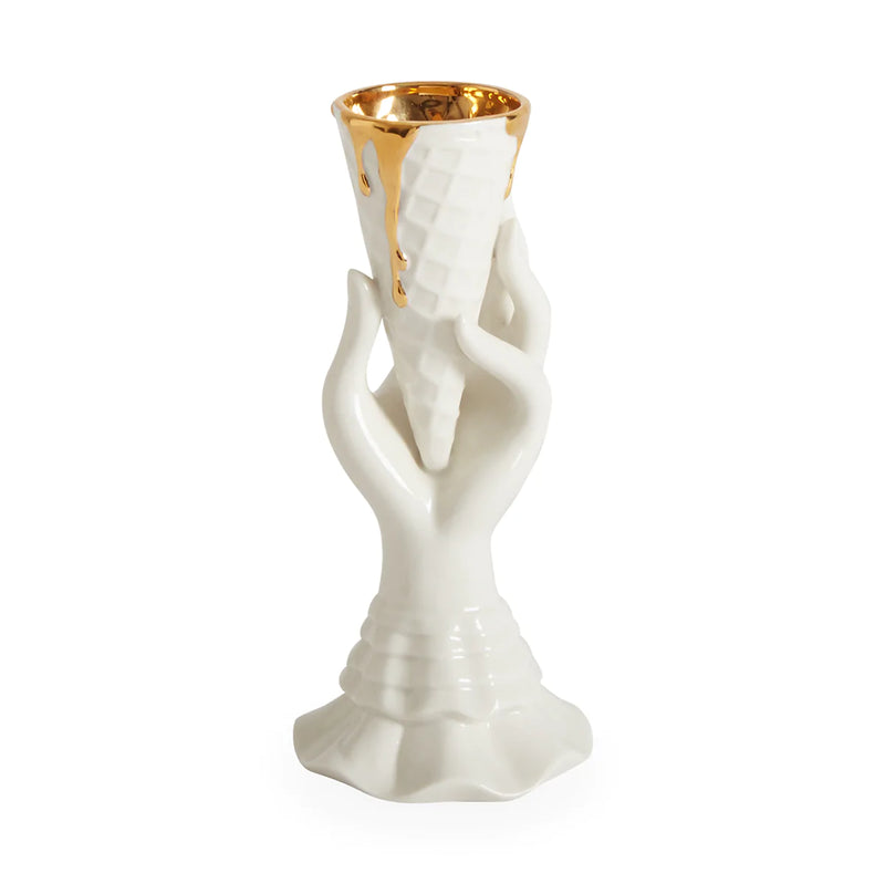 Gilded I-Scream Vase by Jonathan Adler