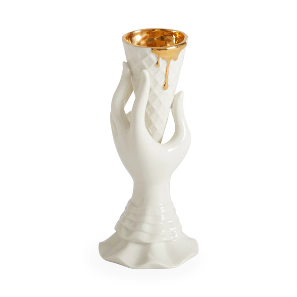 Gilded I-Scream Vase by Jonathan Adler