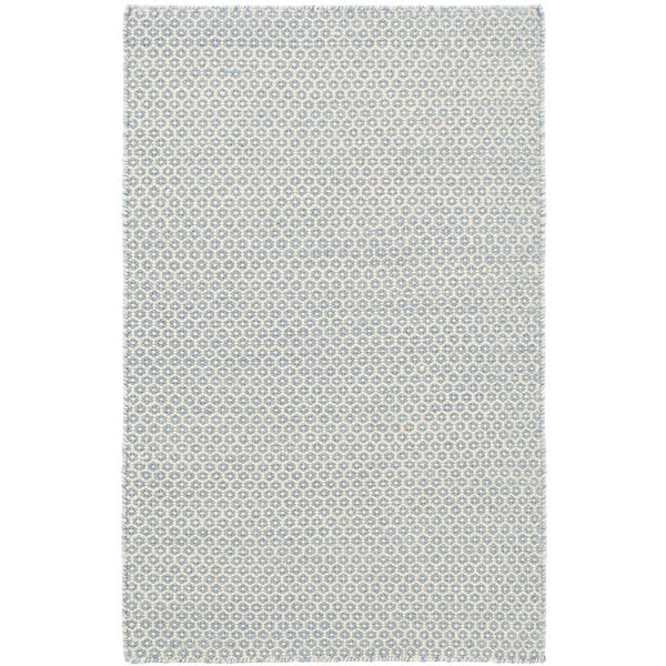 Honeycomb Woven Wool (French Blue/Ivory) Rug by Annie Selke