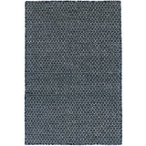 Honeycomb Woven Wool (Indigo/Grey) Rug by Annie Selke