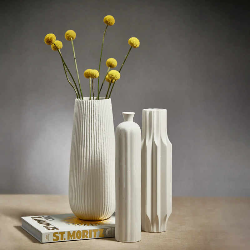 Izu Tall Ceramic Vase (White) by Zodax