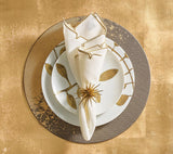 Metafoil Placemat in Taupe & Gold by Kim Seybert
