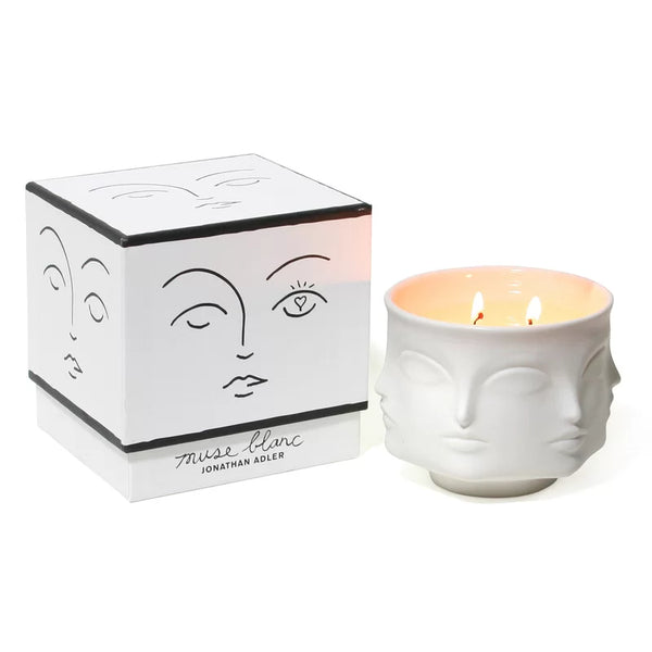 Muse Blanc Ceramic Candle by Jonathan Adler