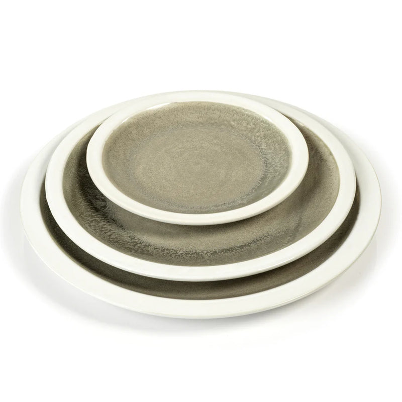 Nagano Stoneware Two-Tone Plate by Zodax