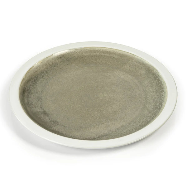 Nagano Stoneware Two-Tone Plate (Large) by Zodax