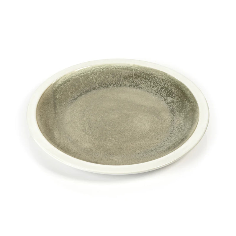 Nagano Stoneware Two-Tone Plate (Medium) by Zodax