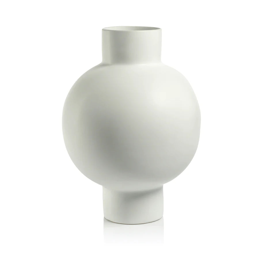 Jarrón de gres blanco Nora