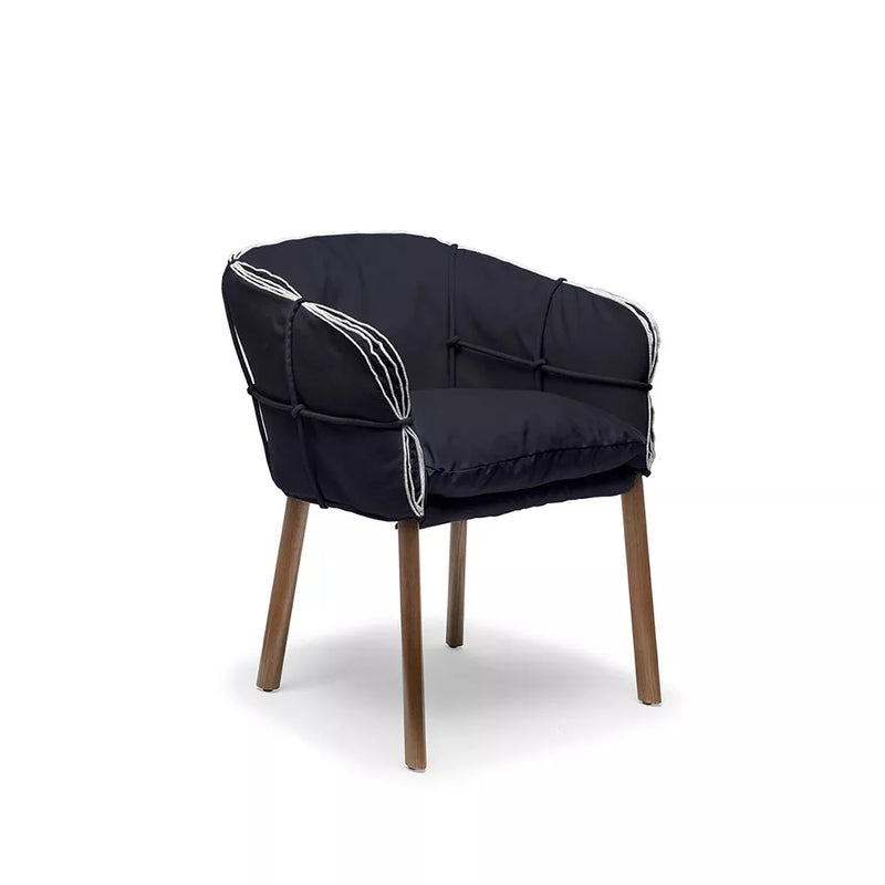 Parchment Armchair (Navy Blue) by Kenneth Cobonpue