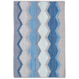 Safety Net Woven Wool Rug (Blue) by Annie Selke