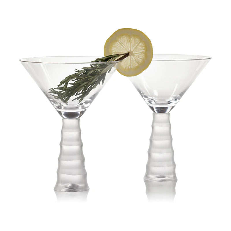 Sagano Bamboo Stem Martini Glass by Zodax