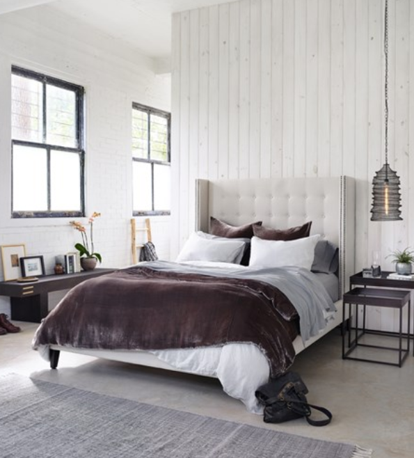 JEFFERSON Cream Upholstered BED