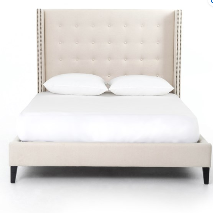 JEFFERSON Cream Upholstered BED