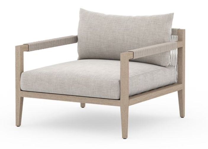 SHERWOOD OUTDOOR CHAIR, WASHED BROWN