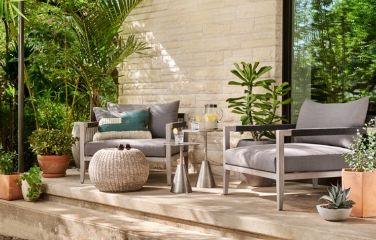 SHERWOOD OUTDOOR CHAIR, WASHED BROWN