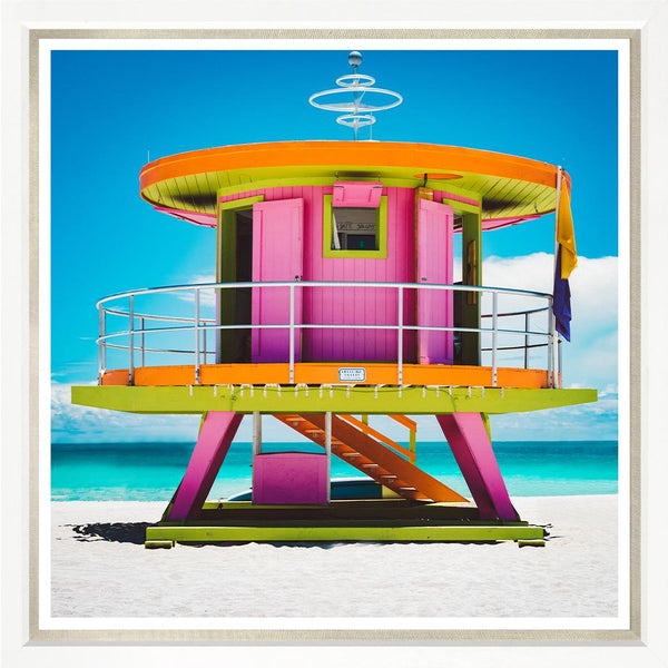 Miami Beach Lifeguard Towers #3 by Trowbridge Gallery