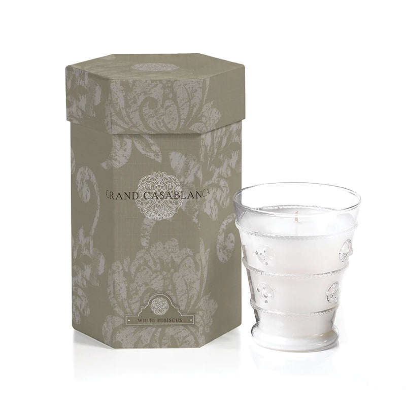 Grand Casablanca Candle Jar (White Hibiscus) by Zodax
