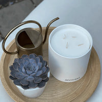 White Vetiver Concrete 4 Wick Candle by Apotheke