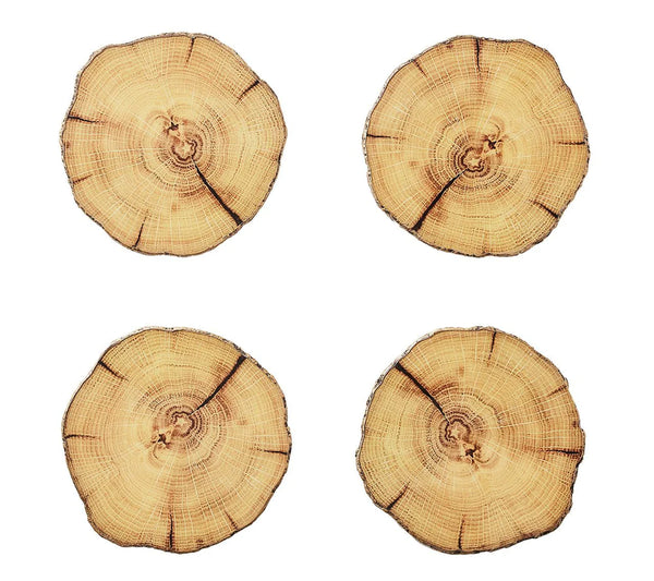 Woodland Drink Coasters in Natural & Brown by Kim Seybert