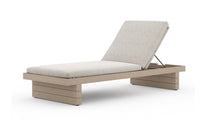 Sillón de exterior de teca beige lavado