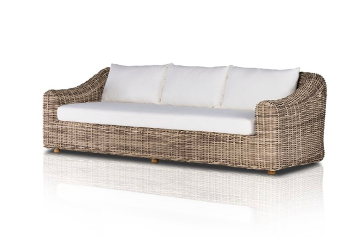 Teak Outdoor 106” Natural Sofa