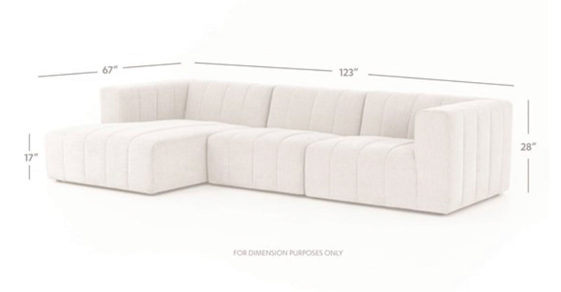 CHANNELED 3-PIECE SECTIONAL